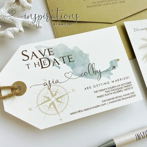Destination Wedding Save The Date Luggage Tags