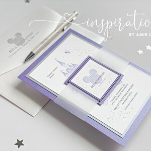 Disney Theme Wedding Invitations, Fairy Tale Style Invites, Cinderella's Castle, Disney Inspired, Disney Lovers