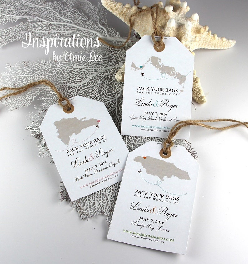 Save the Date Luggage Tags luggage tag save the date Etsy