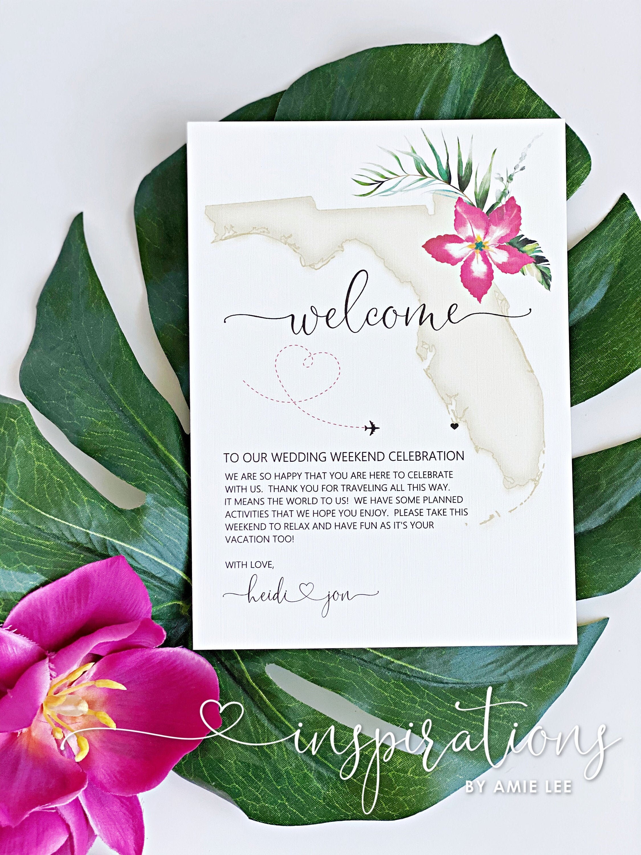 Wedding Welcome and Itinerary Card #MSC - Berry Berry Sweet