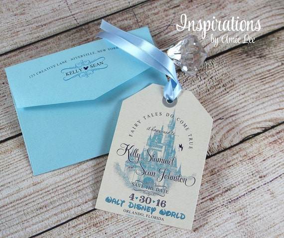 Disney Save The Dates Cinderella Wedding Save The Dates Etsy