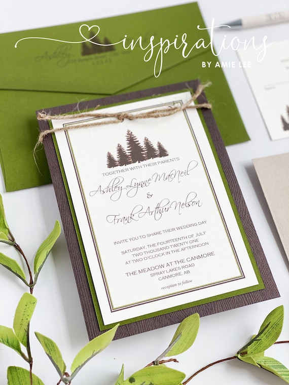 Country Wedding Digital Print or Printed Invite with FREE SHIP Mountain Meadow Rustic Wedding Invitation Rustic Wedding Wedding