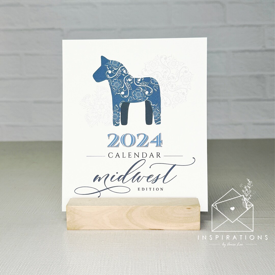 Midwest Gift, 2024 Desk Calendar, Nordic Calendar, Midwestern Language 