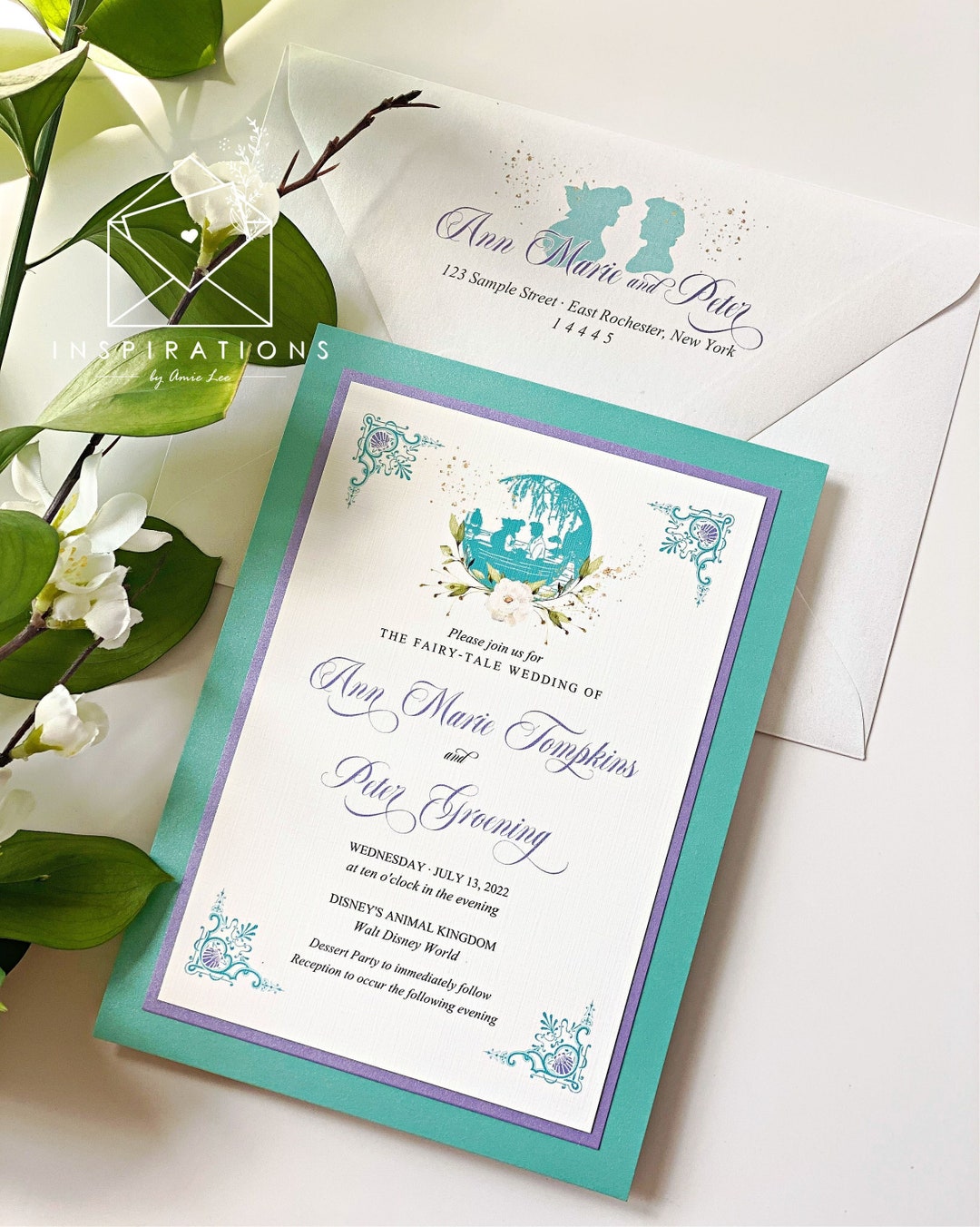 Little Mermaid Wedding Invitations, Disney Wedding Invitations, Classy ...