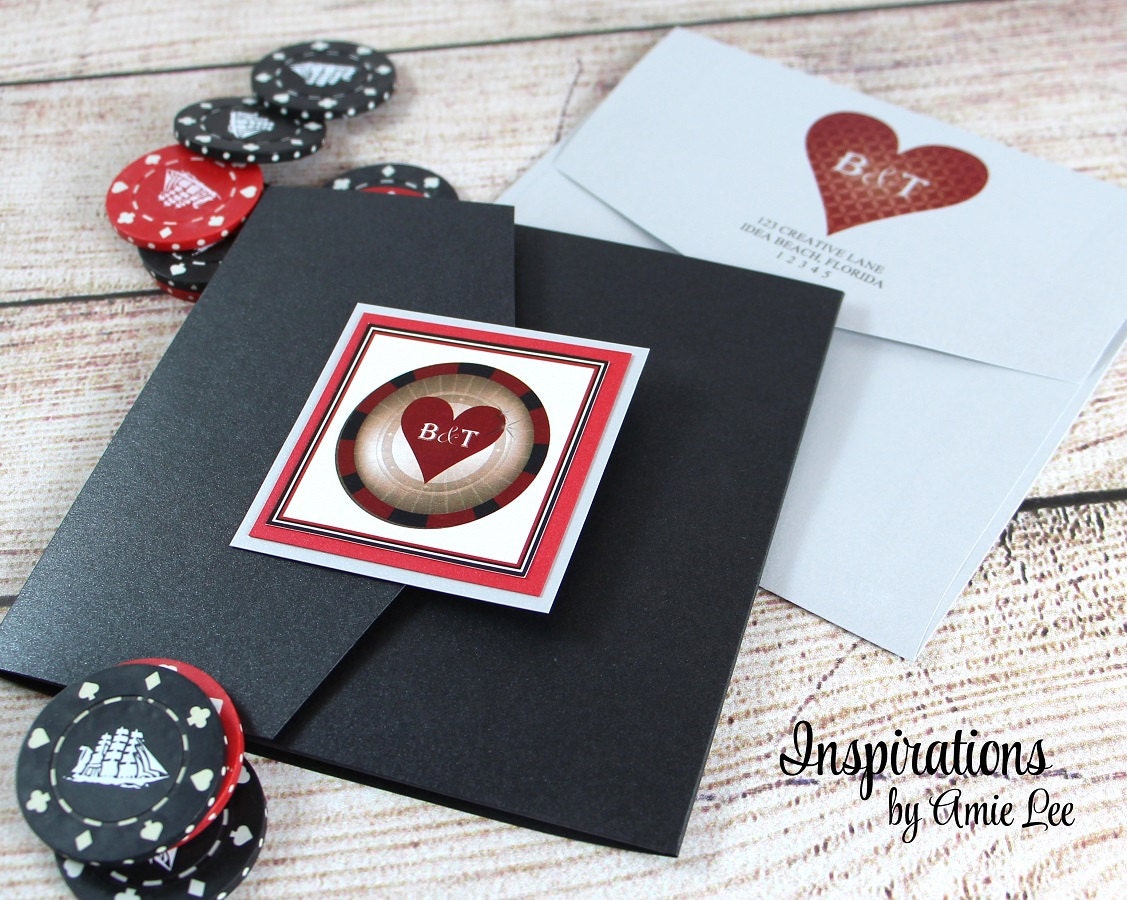 Vegas Wedding Invitations Las Vegas Wedding Casino Wedding - Etsy