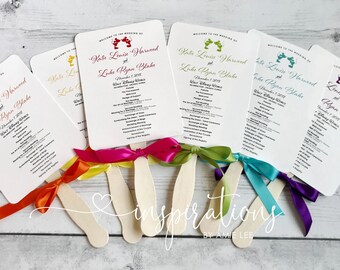 Disney Wedding Program Fans, Ceremony Program Fans, Disney Wedding, Disney Ceremony, Fairy Tale Wedding Programs