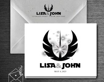 Star Wars Wedding Thank You Cards: Jedi Stationery