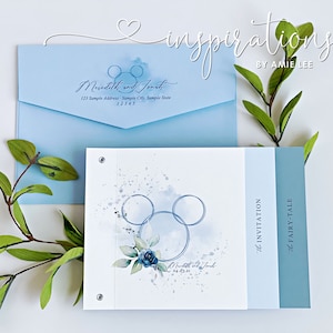 Elegant Disney Wedding Invitations, Formal Disney Wedding, Classic Disney, Fairy Tale Wedding, Floral Disney Theme Wedding