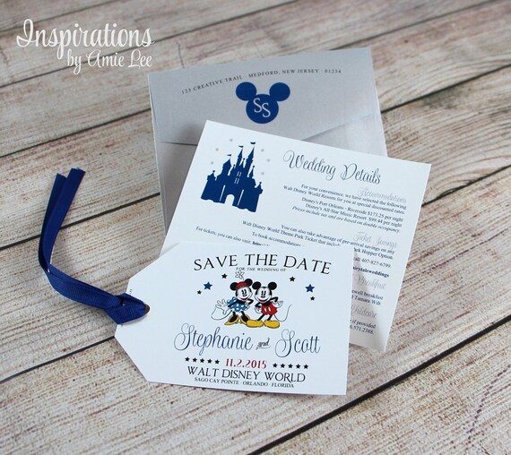 Disney Save The Date Luggage Tag Disney Tags Disney Etsy
