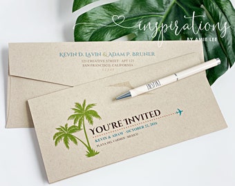 Boarding Pass Wedding Invitations, Destination wedding, airplane ticket, beach wedding, island wedding, travel, Travel Wedding