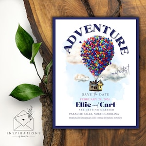 Disney Save The Dates, Disney&#39;s Up, Disney Wedding Theme, Disney Inspired Invitations, Disney Party Invitations, Disney Lovers