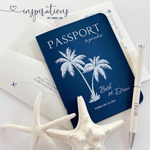 Passport Wedding Invitations, Destination Wedding, Beach Wedding, Island Wedding, International Wedding, Travel Theme
