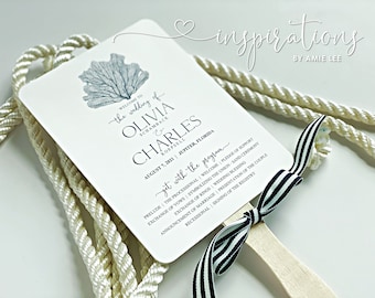 Wedding Program Fans, Ceremony Program Fans, Wedding Fans, Outdoor Wedding, Nautical Wedding Fan, Wedding Ceremony Fan