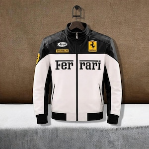 Yellow ferrari racing leather jacket - Etsy 日本