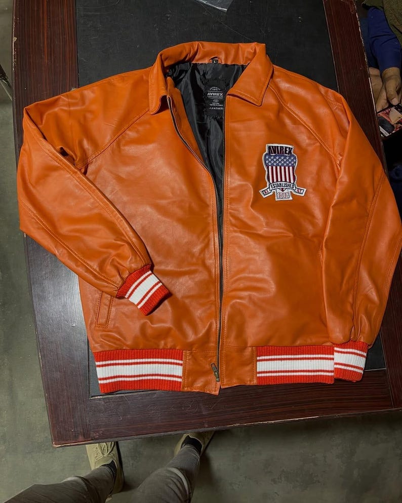Bomberjack in Avirex-stijl, leren vintage pilotenjack, pilotenjas piloot, motorjack voor heren en dames afbeelding 15