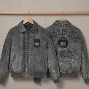 Bomberjack in Avirex-stijl, leren vintage pilotenjack, pilotenjas piloot, motorjack voor heren en dames afbeelding 8