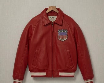 Chaqueta bomber estilo Avirex, chaqueta de cuero de vuelo vintage, abrigo de piloto aviador, chaqueta de motociclista para hombre y mujer.