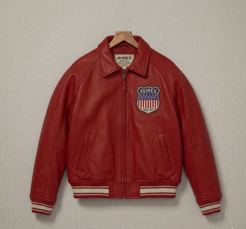 Bomberjack in Avirex-stijl, leren vintage pilotenjack, pilotenjas piloot, motorjack voor heren en dames afbeelding 1