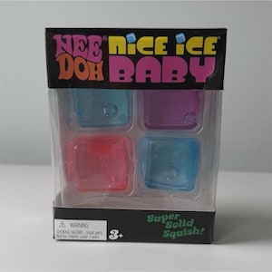 NeeDoh Nice Ice Baby Fidget Cube Set 4 Pack Super Solid Squish