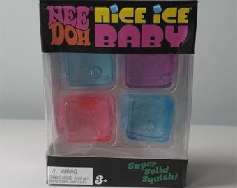 NeeDoh Netter Eis Baby Fidget Cube Set 4 Pack Super Solid Squish