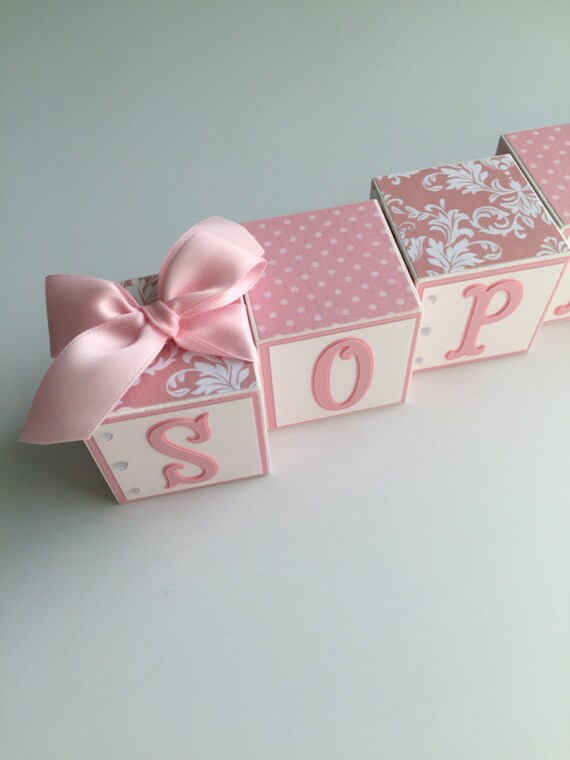 Baby Name Blocks Baby Gift Baby Shower Newborn Nursery Decor
