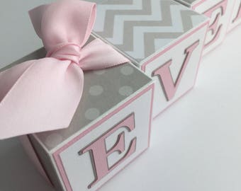 Baby Name Blocks - Name Blocks - Baby - Baby Girl - Baby Gift - Newborn - Baby Shower - Nursery - Blocks - Newborn Photography - Photo Prop