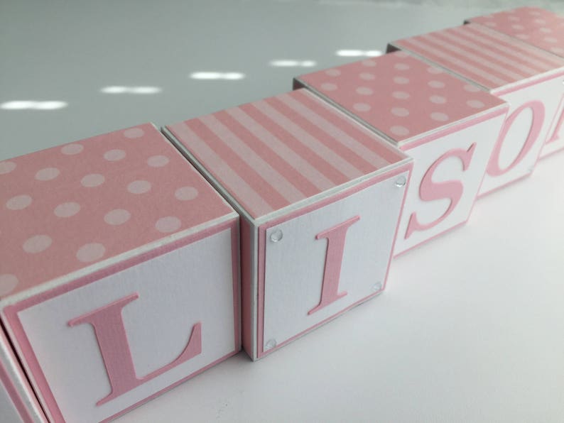 Custom Baby Name Blocks Baby Gift Baby Shower Newborn Nursery Etsy
