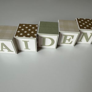 Custom Name Blocks: Baby Shower Nursery Decor, Personalized Wood Letters