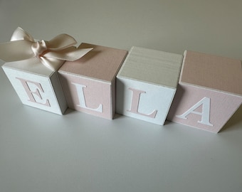 Custom Name Blocks: Baby Shower Nursery Decor, Personalized Wood Letters