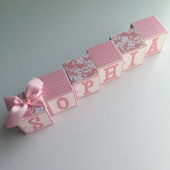 Baby Name Blocks Baby Gift Baby Shower Newborn Nursery Decor