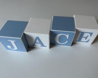 Custom Name Blocks: Baby Shower Nursery Decor, Personalized Wood Letters