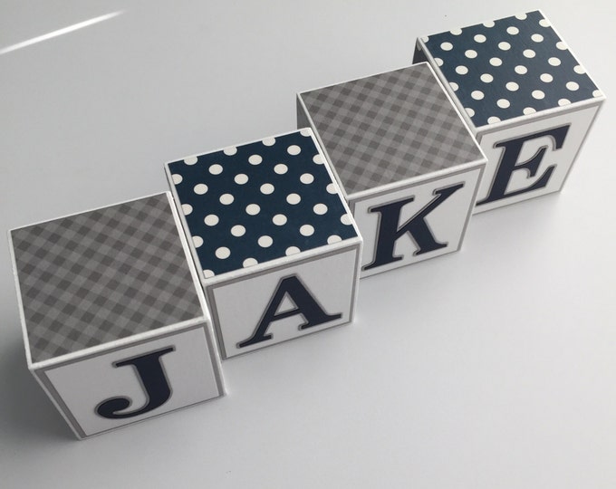 Wooden Name Blocks Boy Girl Babies Shower Gift Newborn Nursery Etsy