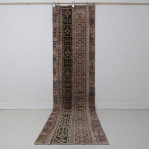 Vintage Turkish Runner Rug 2'3 x 10'2 ft, Multicolor Patchwork Hallway Runner, Long Handmade Corridor Rug