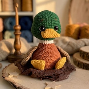 Crochet Duck Pattern PDF – Amigurumi Mallard Tutorial (Instant Download)