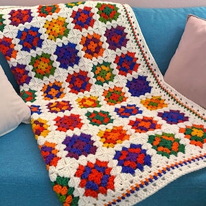 Rainbow Pride Granny Square Blanket