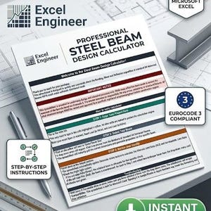 Stahlträger Design Taschenrechner: UK Universal Träger, Eurocode 3 (Digitaler Download)