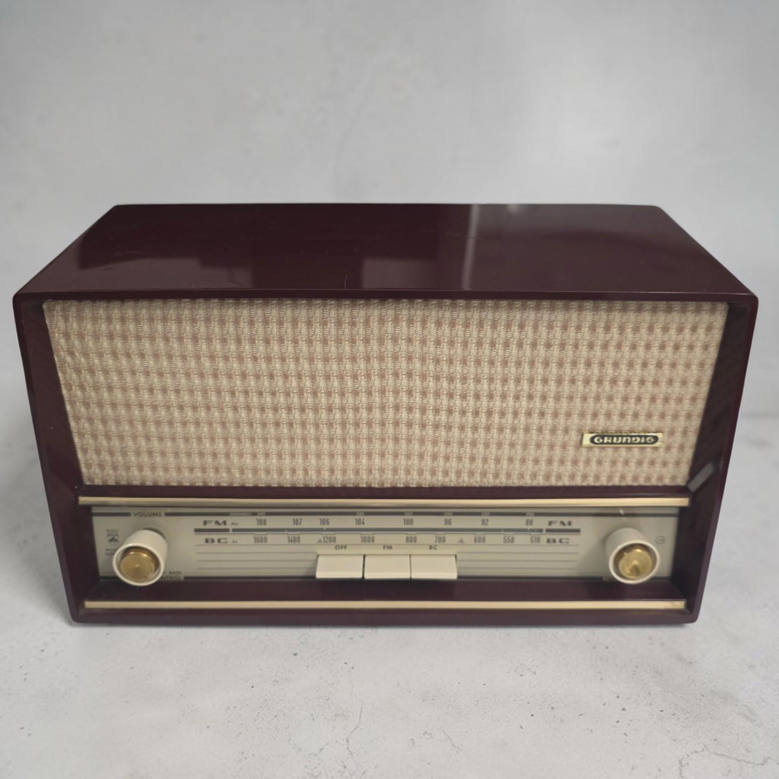 Grundig 98U Vintage Tube Radio FM AM Wood Mid Century Tested Working - Etsy