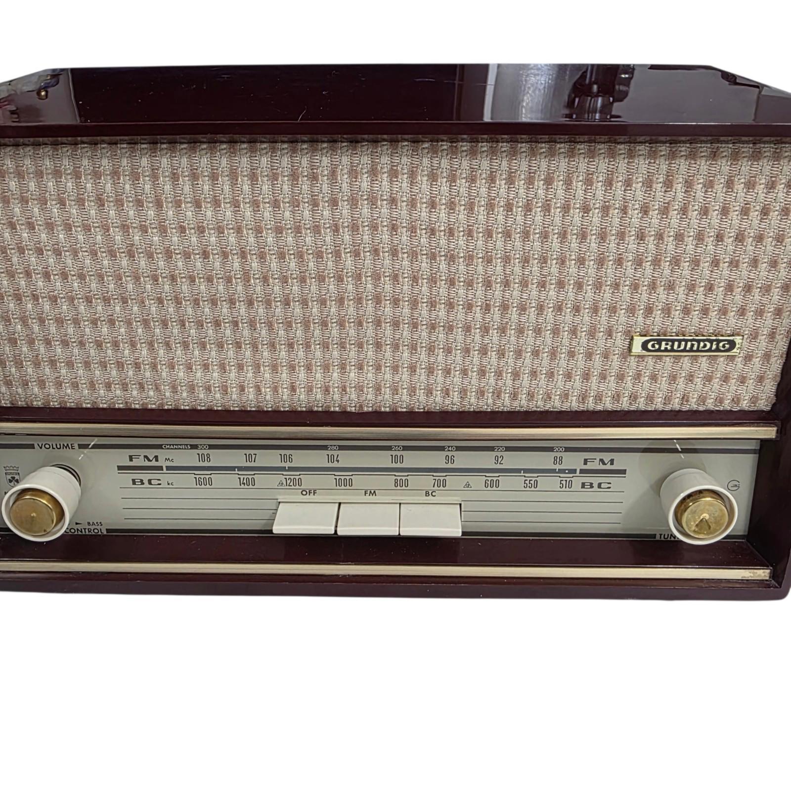 Grundig 98U Vintage Tube Radio FM AM Wood Mid Century Tested Working - Etsy