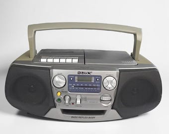 Vintage Sony Boombox CFD V17 CD Cassette Radio Working Retro Stereo Portable 90s