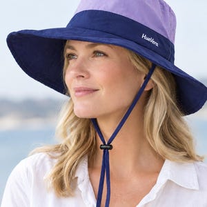 Women's Purple Lightweight Packable Outdoor Fisherman Sun Hat
