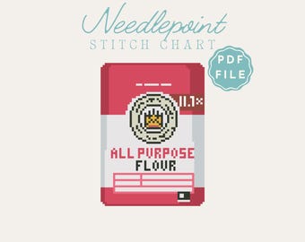 Allzweck-Mehl-Beutel-Nadelpunkt-Muster | Back-Muster (PDF Download)