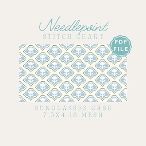 Needlepoint Sunglasses Case Chart | Grand Millennial Pattern (PDF Download)