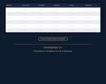 Car Payment Calculator Spreadsheet Template | Excel & Google Sheets