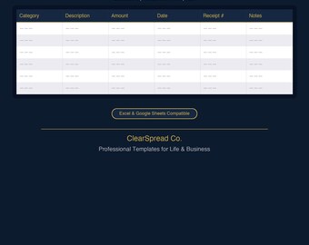 Tax Deduction Tracker Spreadsheet Template | Excel & Google Sheets