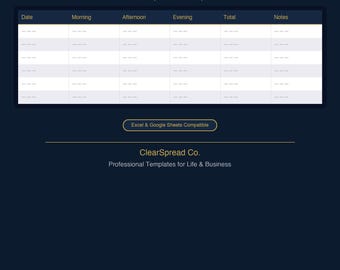 Daily Expense Journal Spreadsheet Template | Excel & Google Sheets