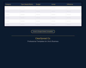 50-30-20 Budget Template Spreadsheet | Excel & Google Sheets