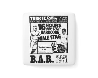 Turk St. Follies Magnet: Vintage Werbung für ein Werbecamp für 1970er Jahre