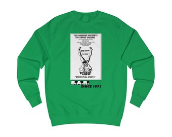 B.A.R. Since 1971 Crewneck Sweatshirt | Vintage Bar Logo, Retro Drink Club