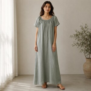 maxi sleep dress Bamboo Maxi Sleep Dress with Bra Chocolate / L