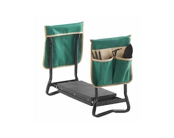 Folding Garden Kneeler Seat with Tool Pouch – Comfortable Bench for Seniors